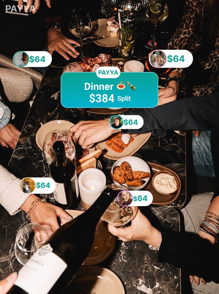 Split dinner with friends on Payya